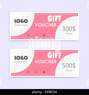 Gift voucher background or certificate coupon template with clean premium modern pattern design.Vector illustration Stock Photo
