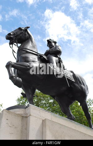 Edward VII bronze statue in Waterloo Place, London, England Stock Photo