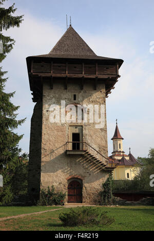 Humor Monastery located in Manastirea Humorului, about 5 km north of the town of Gura Humorului, Romania. It is a monastery for Stock Photo