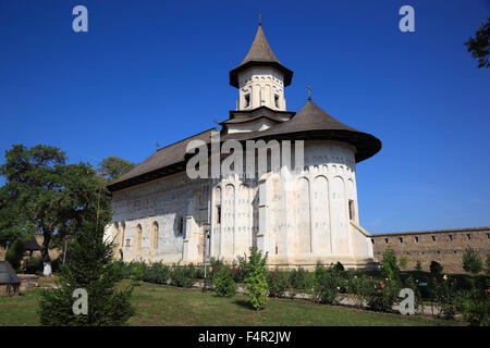 Probota, Romania, The monastery is located in Probota, near the town Dolhasca in Romania. The monastery church Sf Nicolae, Saint Stock Photo