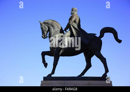 Equestrian statue of Carol I, in front of the University Library ...