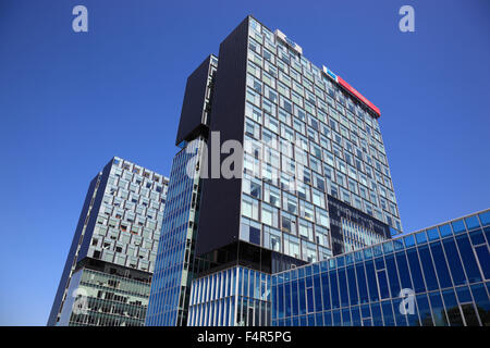 City Gate Towers, Turnurile Portile Orasului, are two class A office buildings located in Bucharest, Romania Stock Photo