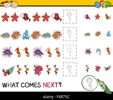 Game template with sea animals illustration Stock Vector Image & Art ...