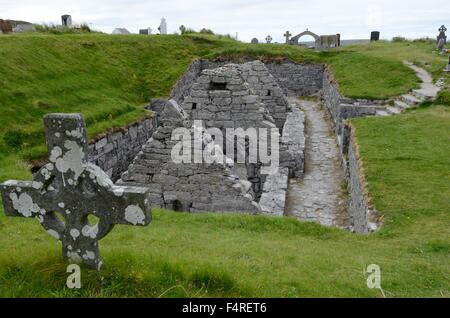 The buried Church of St Cavan  Inisheer Inis Oirr Aran Islands County Galway Ireland Stock Photo