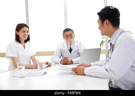 Medical workers are meeting in the office. Stock Photo