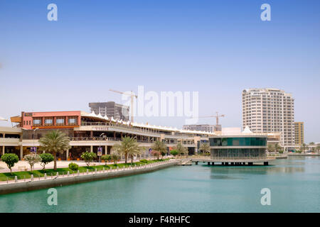 The Lagoon at new Amwaj Island residential property development in Kingdom of Bahrain Stock Photo