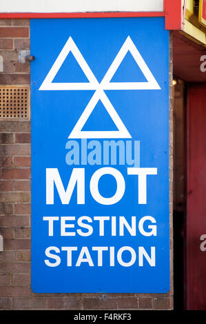 MOT test tests testing station stations mot'd vehicle certificate of roadworthiness Ministry Of Transport vosa diesel emissions Stock Photo