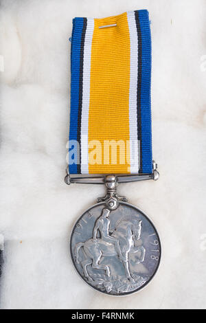 British War Medal is a campaign medal of the British Empire awarded to officers and men of British and Imperial forces WW1 Stock Photo