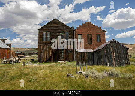 Old wooden houses, ghost town, old gold mining town, Bodie State Historic Park, Bodie, California, USA Stock Photo