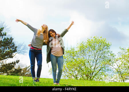 Girls in Nature Stock Photo - Alamy