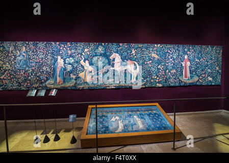 Art in the Hôtel-Dieu Museum, Beaune, Burgundy, France, Europe. Stock Photo