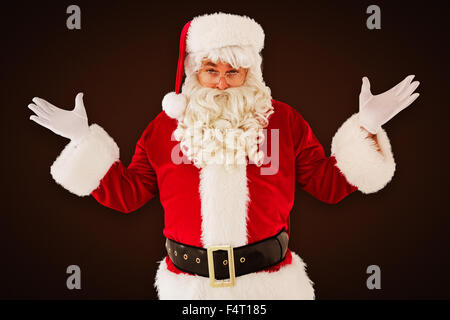 Composite image of portrait of perplexed santa Stock Photo