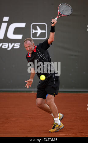 Thomas Muster, former professional tennis player playing a match in the  Senior Tournament that was held in Palma de Mallorca. Stock Photo