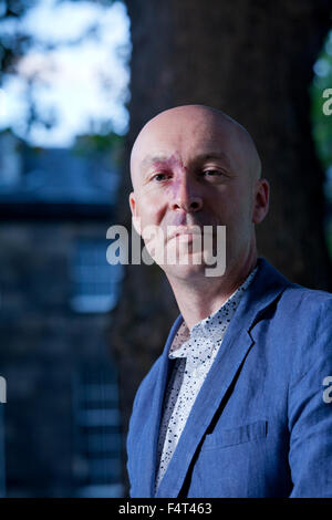 Christopher Brookmyre, the Scottish novelist and crime writer, at the Edinburgh International Book Festival 2015. Edinburgh. 31st August 2015 Stock Photo