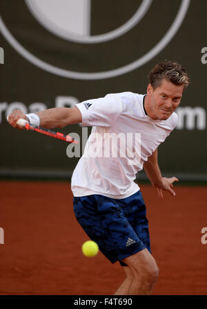 Thomas Enqvist, former professional tennis player playing a match in the  Senior Tournament that was held in Palma de Mallorca Stock Photo