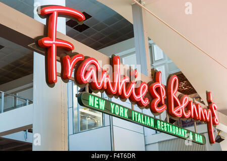 Sign at a Frankie and Benny's New York Italian restaurant and bar Stock Photo