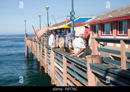 Fishing Pier at Redondo Beach in California;USA;America; Stock Photo