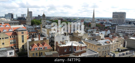 View from the tower of St Stephen's Church in the historic centre of the city of Bristol. Stock Photo