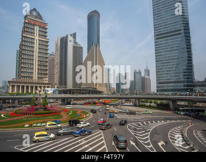 China, Shanghai City, Pudong District, Lujiazui Square Stock Photo
