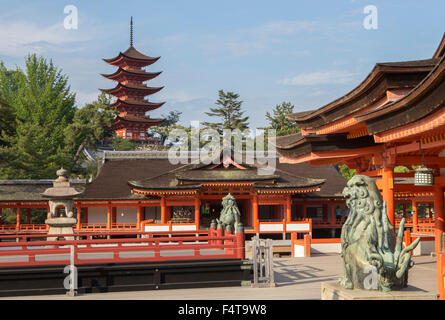Japan, Hiroshima Province, Myajima Island, Utsukushima Shrine Stock Photo