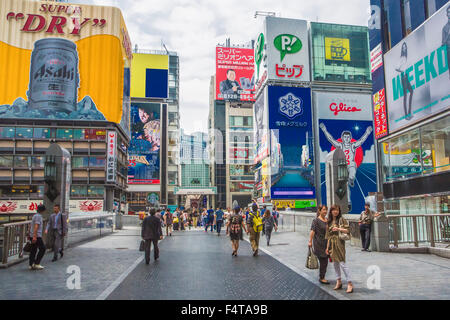Japan, Osaka City, Dotombori Area, Stock Photo