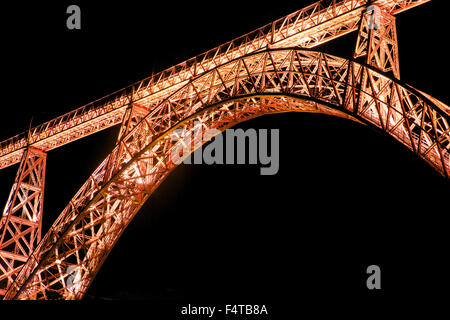 Garabit viaduct by Gustave Eiffel inaugurated 1885 : 565 m (1,854 ft) length Stock Photo