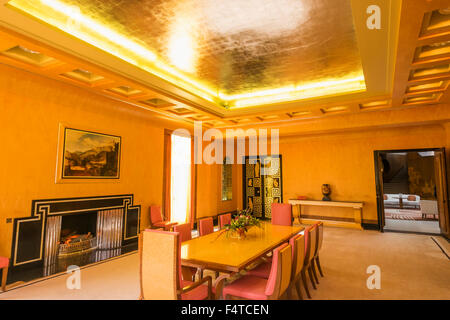 England, London, Greenwich, Eltham Palace, The Dining Room Stock Photo