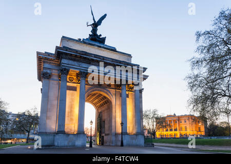 England, London, Westminster, Hyde Park Corner, Wellington Arch Stock Photo