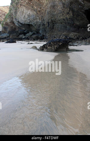 Whipsiderry Beach Cornwall Newquay Watergate Bay Stock Photo