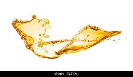 orange juice splash isolated on the white background. Stock Photo