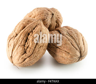 walnuts isolated on the white background. Stock Photo