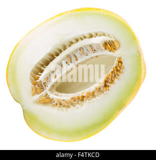 half of melon isolated on the white background. Stock Photo