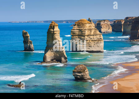 Twelve Apostles, 12 apostles, Australia, Victoria, port Campbell, national park, sea, coast, rock, cliff, Stock Photo