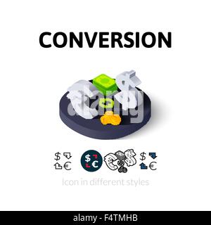Conversion icon in different style Stock Vector