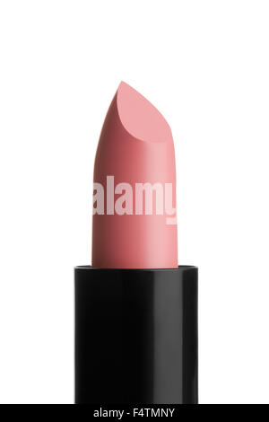 One pink lipstick on white Stock Photo