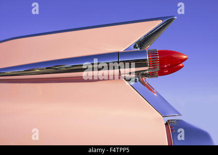 American Dreamscapes, Pink Cadillac, 1959 fins Stock Photo