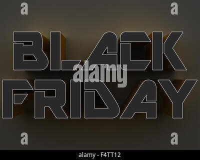 3D Text - Black Friday Stock Photo