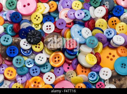 Assorted Buttons Background Stock Photo