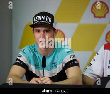 Sepang Circuit, Malaysia. 22nd Oct, 2015. Danny Kent in the media conference before the 2015 FIM Motorcycle Grand Prix of Malaysia Credit:  Tom Morgan/Alamy Live News Stock Photo