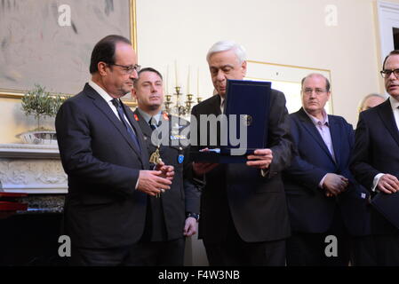 Athens, Greece. 22nd Oct, 2015. Greek President Prokopis Pavlopoulos ...