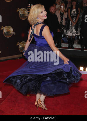 Borehamwood, UK, 1st Sep 2015: Carol Kirkwood attends the Strictly Come Dancing - red carpet launch at BBC Elstree Centre. Stock Photo