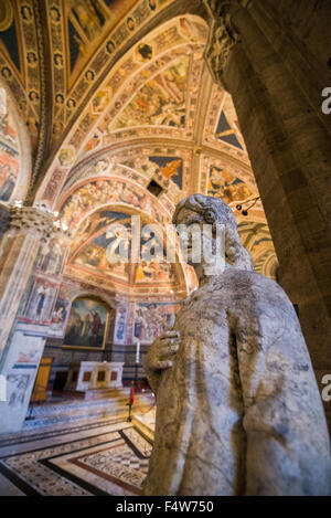 baptisterium in The Duomo Cathedral in Siena, Tuscany, Italy Stock Photo