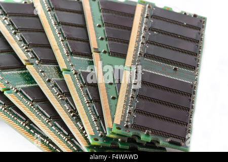 Notebook and laptop computer memory, pc memory banks Stock Photo