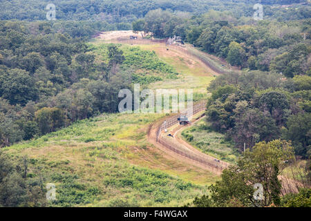 DMZ, north korea borderline, Stock Photo