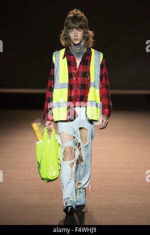 London, UK. 23rd October, 2015. The V&A presents a retrospective of designer Ashish in the Fashion in Motion series. Highlights from his collections of the last decade were presented in four free catwalk shows. Credit:  CatwalkFashion/Alamy Live News Stock Photo