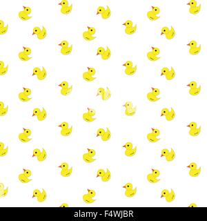 Cute Cartoon Ducks Pattern. Stock Vector