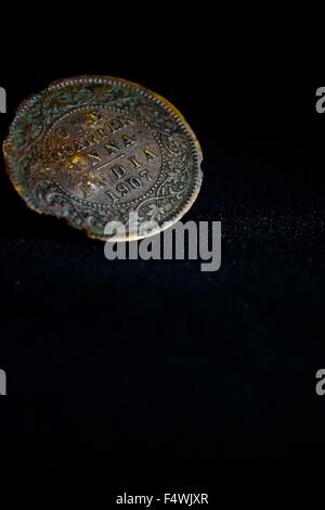 Ancient Indian Coin Stock Photograph Stock Photo