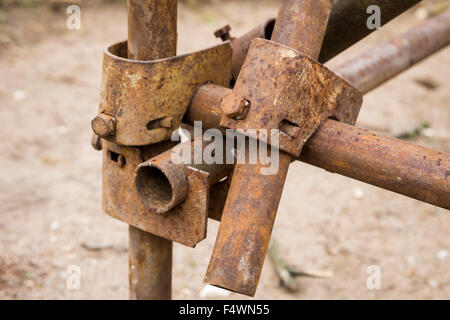 Detail of old scaffolding Stock Photo