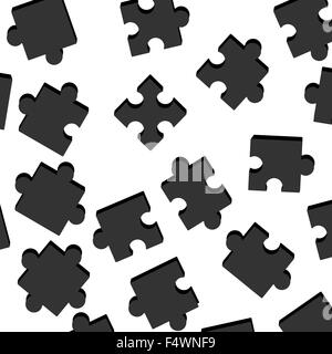 Seamless puzzle pattern. Vector art design abstract unusual fashion illustration Stock Photo