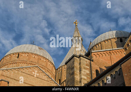 Domes of the Basilica of St. Anthony in Padua Stock Photo